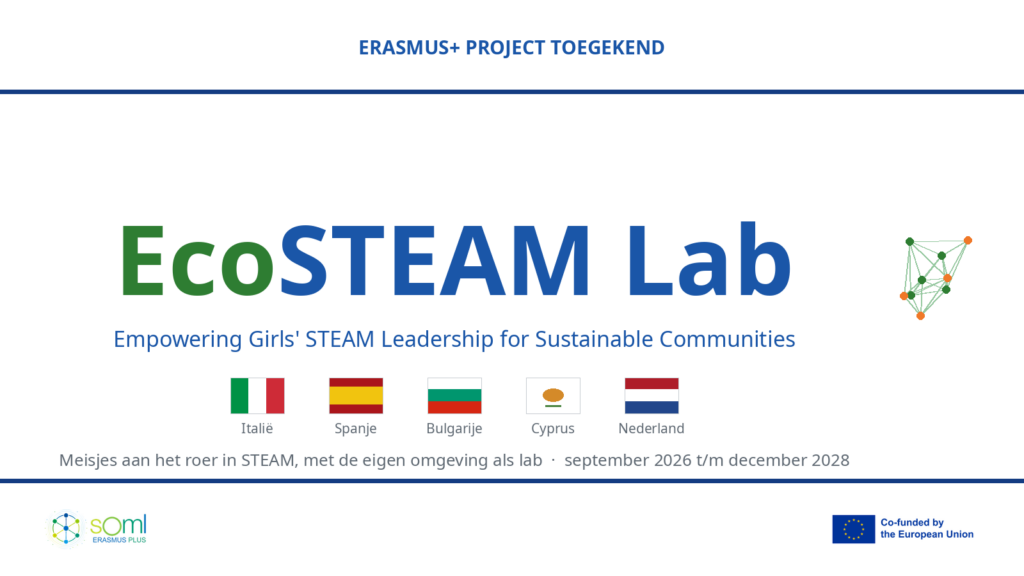 EcoSTEAM Lab, Erasmus+ project toegekend: meisjes aan het roer in STEAM, partners uit Italië, Spanje, Bulgarije, Cyprus en Nederland